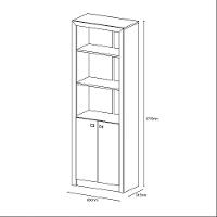Armário Estante Alto Para Escritório Mdp Branco - 9