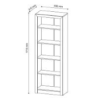 Armário Estante Alto Para Escritório Mdp Branco - 6