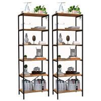 Kit 02 Estantes Livreiro Multiuso Industrial 180cm Preto - 1