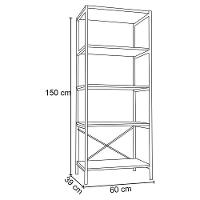 Estante Multiuso Industrial 150cm Com 5 Prateleiras Preto - 2