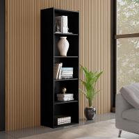 Kit 2 Estantes Livreiro Multiuso Luiza 5 Nichos Preto - 7