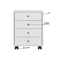 Gaveteiro 4 Gavetas Office Presence Branco Demobile - 4