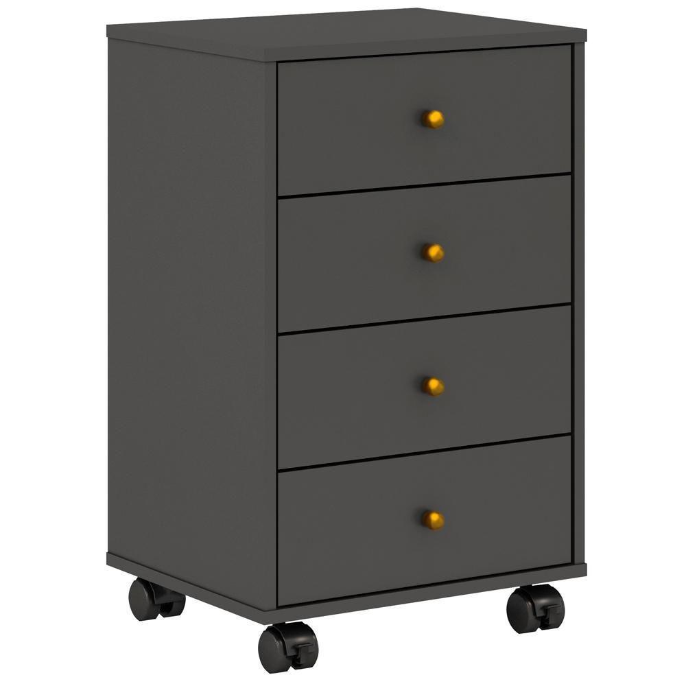 Gaveteiro Office Presence Com Rodizios 29110 Grafito Demobil - 1