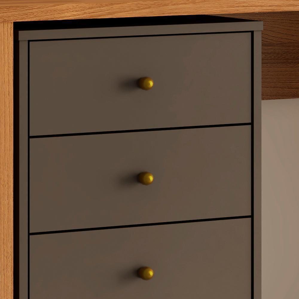 Gaveteiro Office Presence Com Rodizios 29110 Grafito Demobil - 5