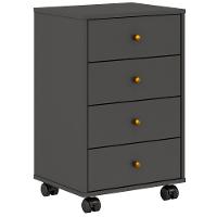 Gaveteiro Office Presence Com Rodizios 29110 Grafito Demobil - 1