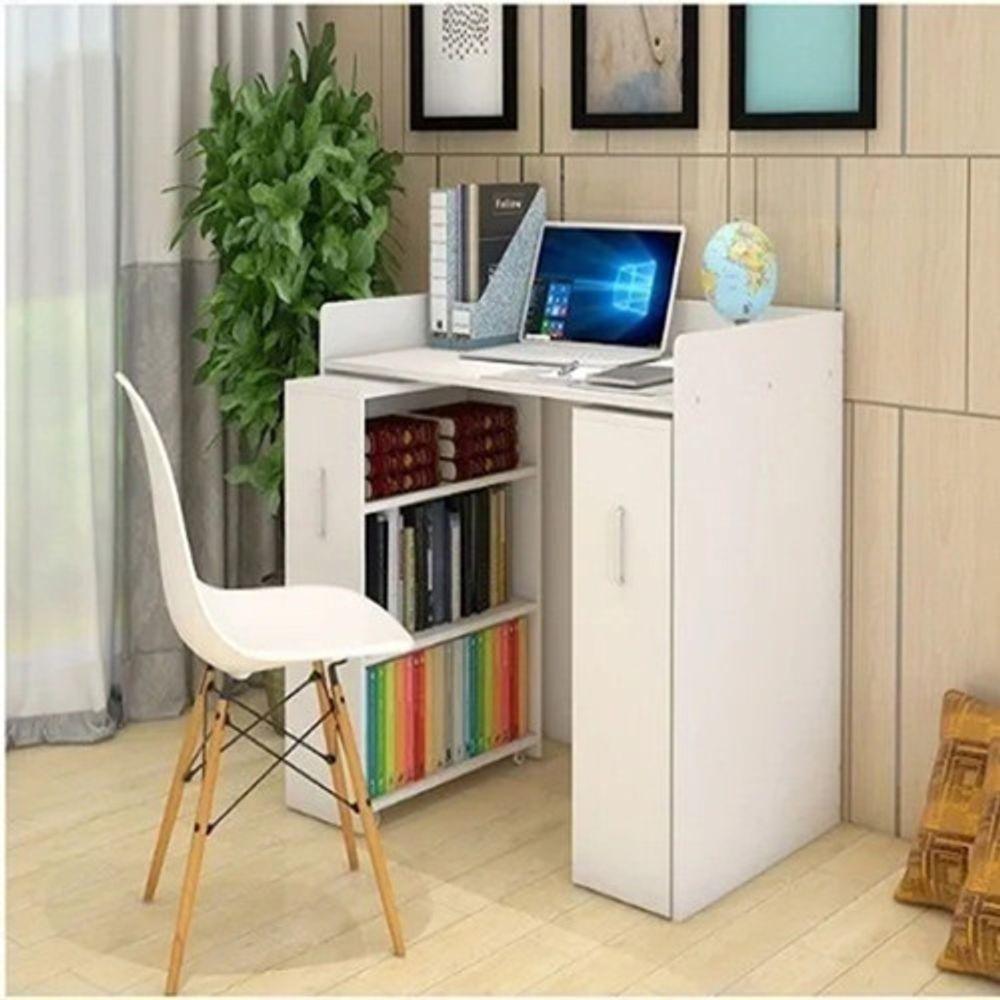 Armário Para Escritório 4 Gavetas 100% Mdf Livros Estante - 2