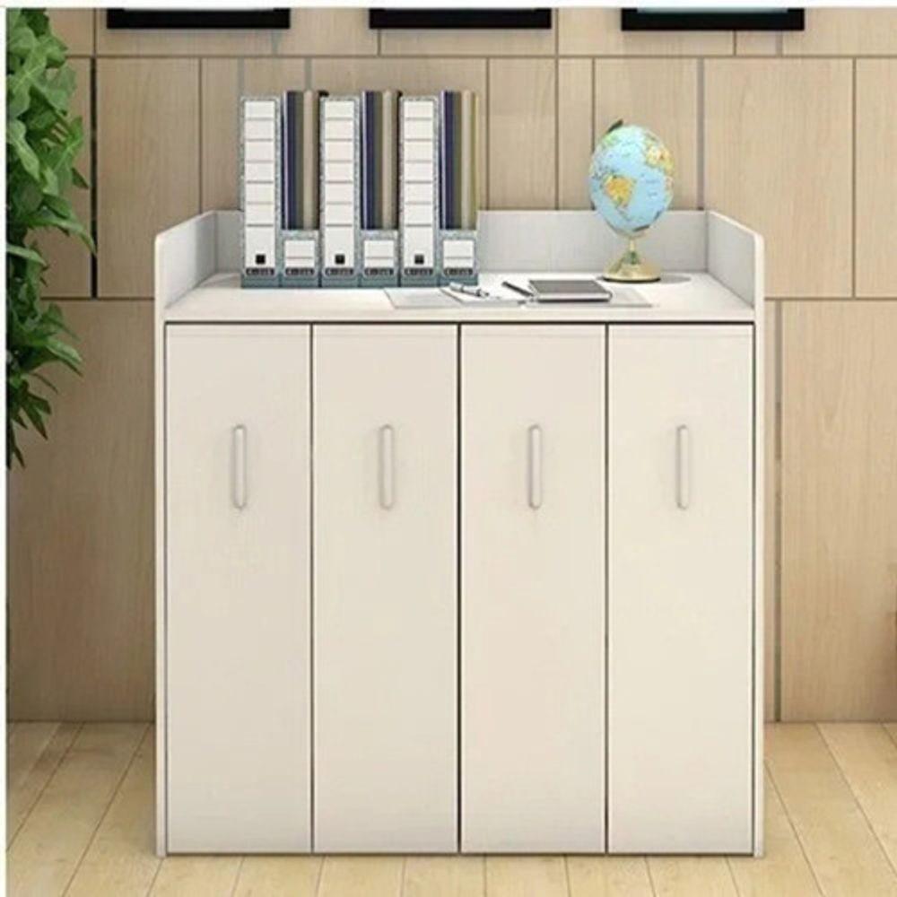 Armário Para Escritório 4 Gavetas 100% Mdf Livros Estante - 4