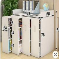 Armário Para Escritório 4 Gavetas 100% Mdf Livros Estante - 3