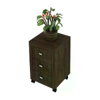 Gaveteiro Para Escritorio 03 Gavetas Me4108 Rustico Rustico - 3