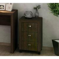 Gaveteiro Para Escritorio 03 Gavetas Me4108 Rustico Rustico - 6