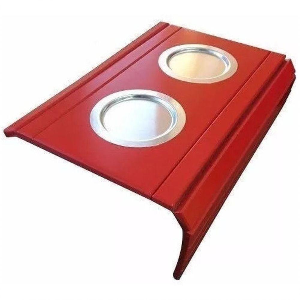 Esteira Decorativa Laqueada Apoio Sofá Cop Alumínio Vermelho - 2