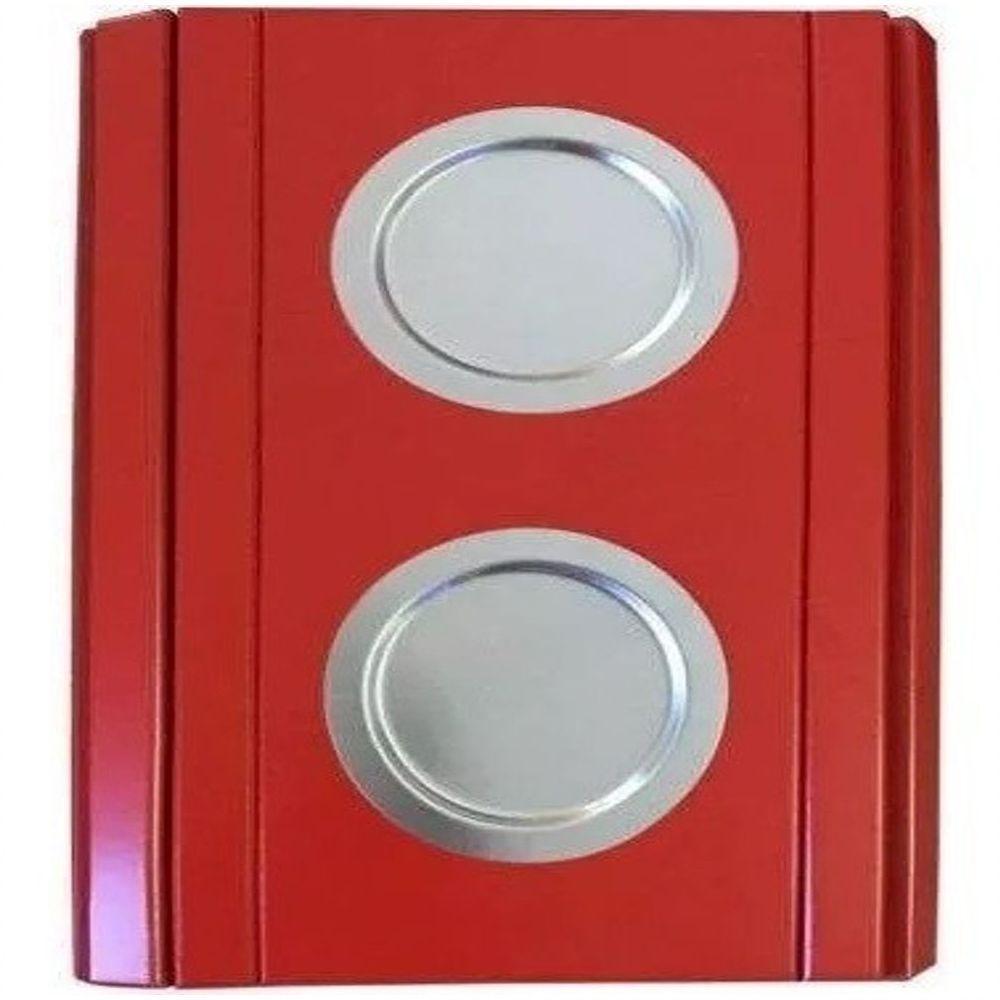 Esteira Decorativa Laqueada Apoio Sofá Cop Alumínio Vermelho - 3