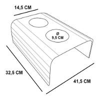 Esteira Decorativa Laqueada Apoio Sofá Cop Alumínio Vermelho - 7