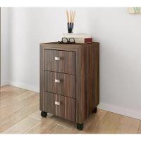 Gaveteiro Para Escritorio 03 Gavetas Me4108 Nogal Nogal - 6