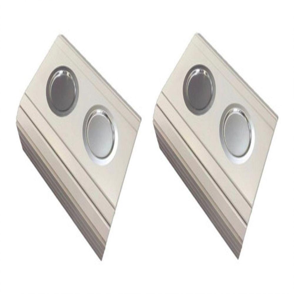 Kit 04 Esteira Decorativa Laqueada Sofá Copo Alumínio Branca - 4