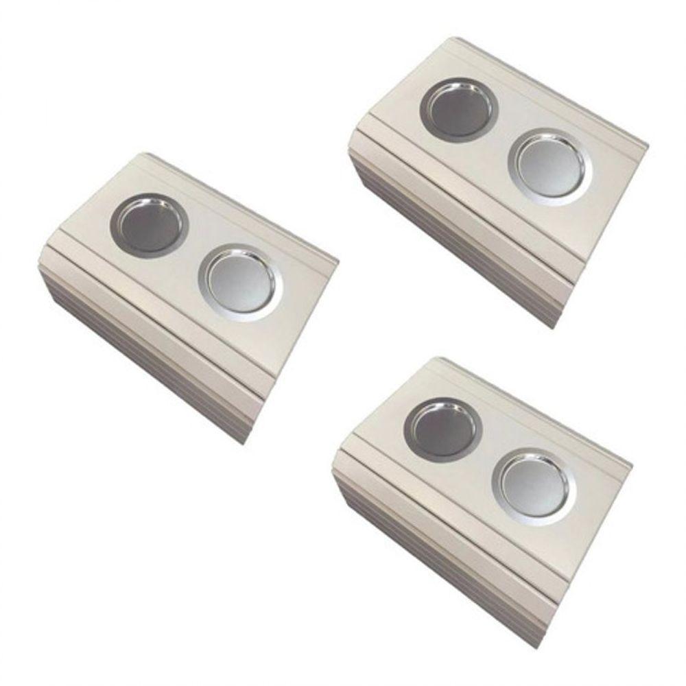 Kit 04 Esteira Decorativa Laqueada Sofá Copo Alumínio Branca - 5