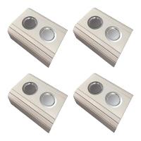 Kit 04 Esteira Decorativa Laqueada Sofá Copo Alumínio Branca - 1