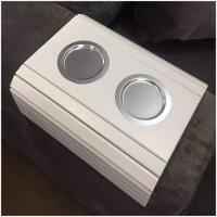 Kit 04 Esteira Decorativa Laqueada Sofá Copo Alumínio Branca - 3