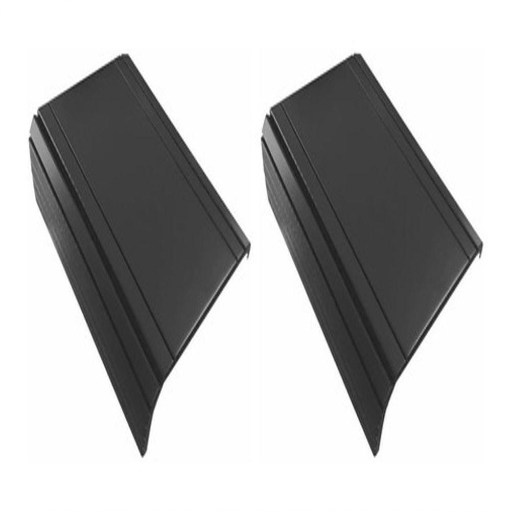 Kit 02un Esteiras Decorativa Laqueada Apoio Sofá Lisa Preta - 1