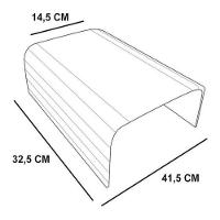 Kit 02un Esteiras Decorativa Laqueada Apoio Sofá Lisa Preta - 2