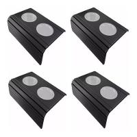 Kit 04 Esteira Decorativa Laqueada Sofá Copo Alumínio Preta - 1