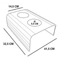 Kit 04 Esteira Decorativa Laqueada Sofá Copo Alumínio Preta - 5