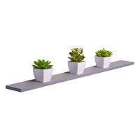 Prateleira 100 X 15cm Cinza Claro Suporte Invisível - 1