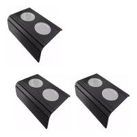 Kit 03 Esteira Decorativa Laqueada Sofá Copo Alumínio Preta - 1