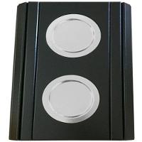 Kit 03 Esteira Decorativa Laqueada Sofá Copo Alumínio Preta - 3