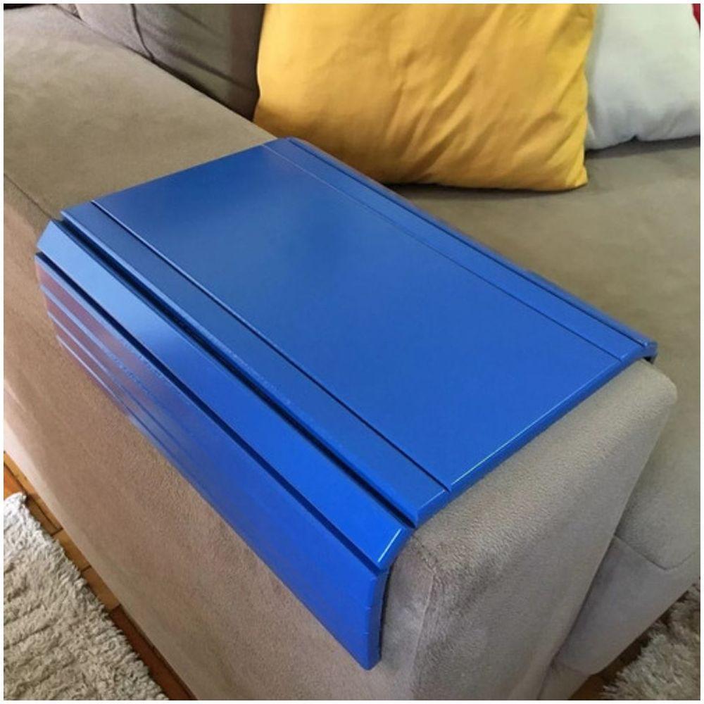 Kit 02un Esteiras Suporte Flexivel P/ Braço Sofá Azul Bic - 3