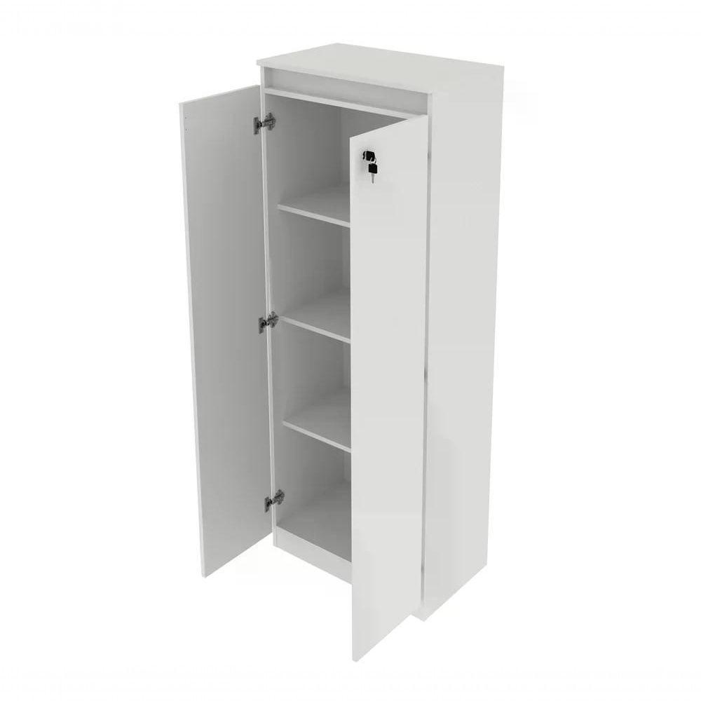 Armário 02 Portas Para Escritorio Com Chave Me4151 Branco - 4