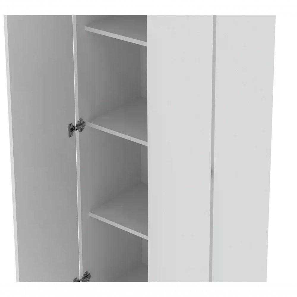 Armário 02 Portas Para Escritorio Com Chave Me4151 Branco - 5