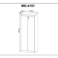 Armário 02 Portas Para Escritorio Com Chave Me4151 Branco - 3