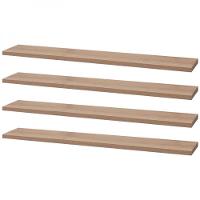 Kit 4 Prateleiras 50 X 10cm Carvalho Suporte Invisível - 1