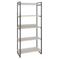 Kit 3 Estantes Livreiro Multi Prisma Estilo Industrial 80cm 5 Prateleiras C08 Snow - 2