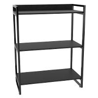 Kit 3 Estantes Livreiro Multiuso Prisma Estilo Industrial 80cm 3 Prateleiras C08 Preto Onix - 2