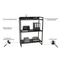 Kit 3 Estantes Livreiro Multiuso Prisma Estilo Industrial 80cm 3 Prateleiras C08 Preto Onix