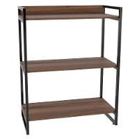 Estante Livreiro Multi Prisma Estilo Industrial 80cm 3 Prateleiras C08 Nogal - Mpozenato - 2