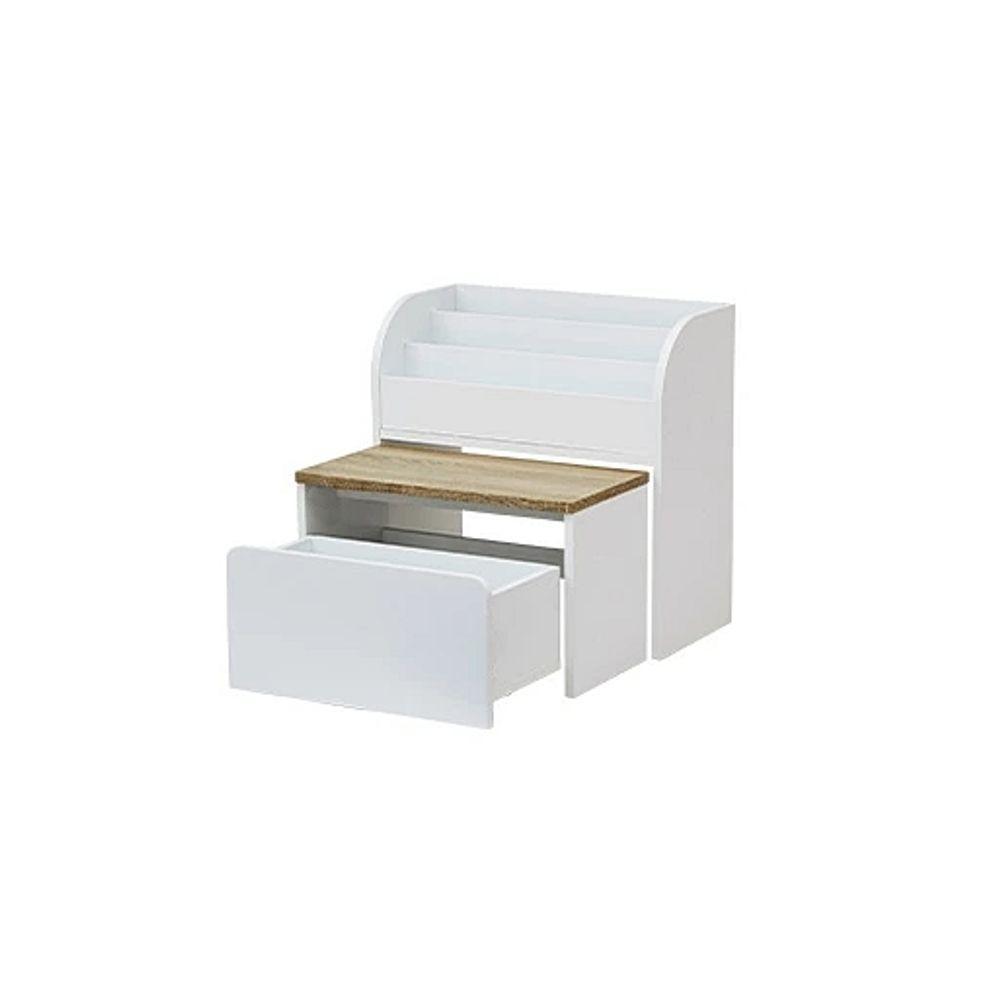Livreiro Com Mesa E Baú Xavier 100% Mdf (Brinquedo Crianças) - 3