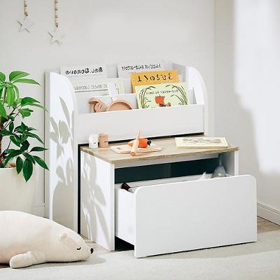 Livreiro Com Mesa E Baú Xavier 100% Mdf (Brinquedo Crianças)