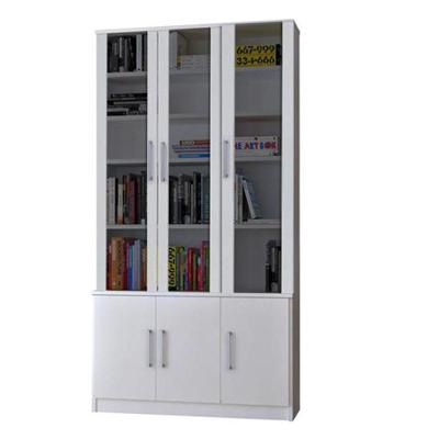 Estante Livreiro Multi 6 Portas Vidro Fumê Legend F04 Branco - Mpozenato