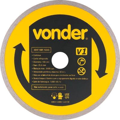 Disco Diamantado 180Mm Contínuo Furo 25Mm V1 - Vonder