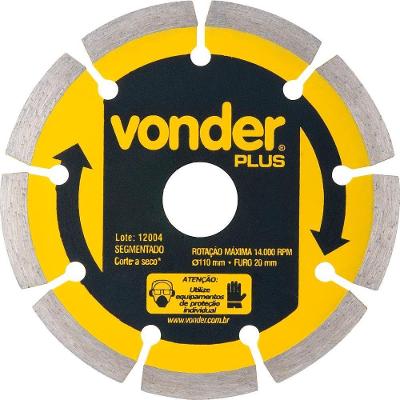 Disco Diamantado 110Mm Segmentado Furo 20Mm - Vonder Plus