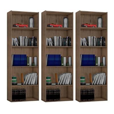 Kit 3 Estantes Livreiro Multiuso 4 Prateleiras Luiza Castanho - Ajl Móveis