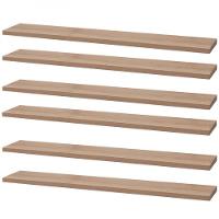 Kit 6 Prateleiras 70 X 20cm Carvalho Suporte Invisível - 1