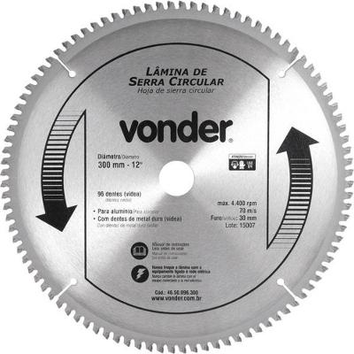 Lamina Serra Circular Vídea 300X30X2,9Mm 96 Dentes 4400 Rpm