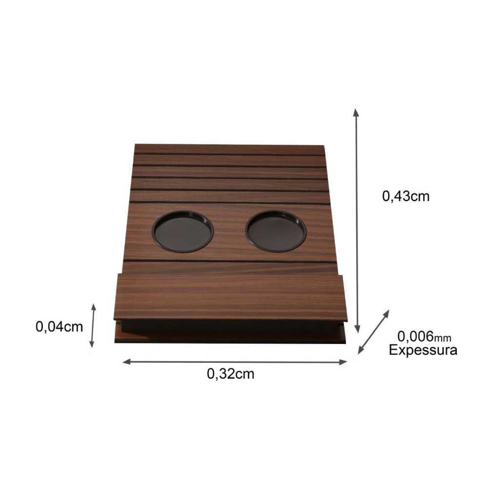 Kit 2 Bandejas Esteira Para Braço De Sofá Cor Mel - 2