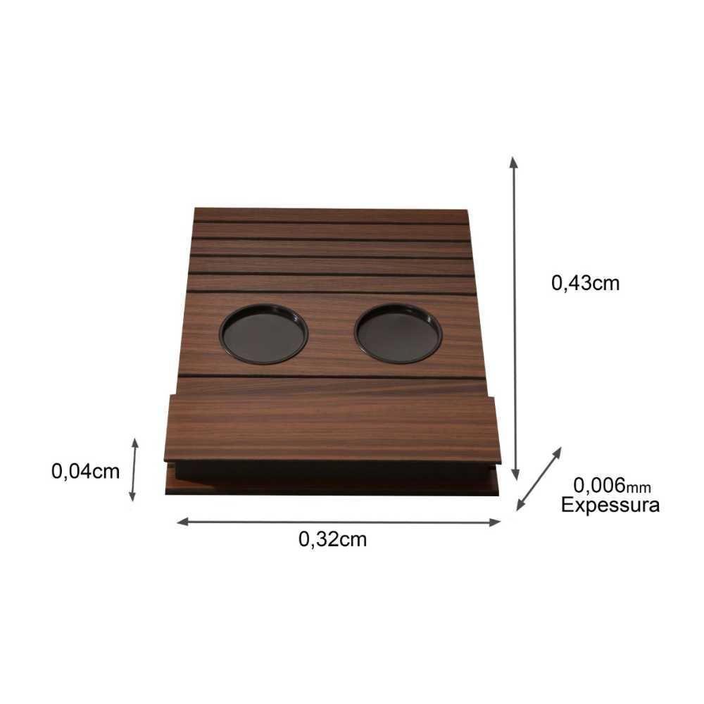 Kit 2 Bandejas Esteira Para Braço De Sofá Cor Mel - 5