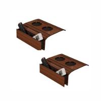 Kit 2 Bandejas Esteira Para Braço De Sofá Cor Mel - 1