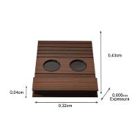 Kit 2 Bandejas Esteira Para Braço De Sofá Cor Mel - 9